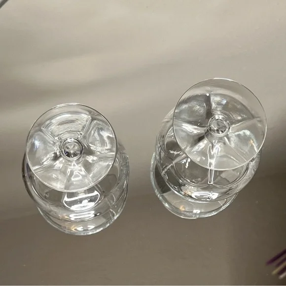 BAILEYS IRISH CREAM LIQUEUR STEMMED TULIP GLASSES WHITE ETCHING-6 OZ~SET OF 2 - Picture 6 of 6